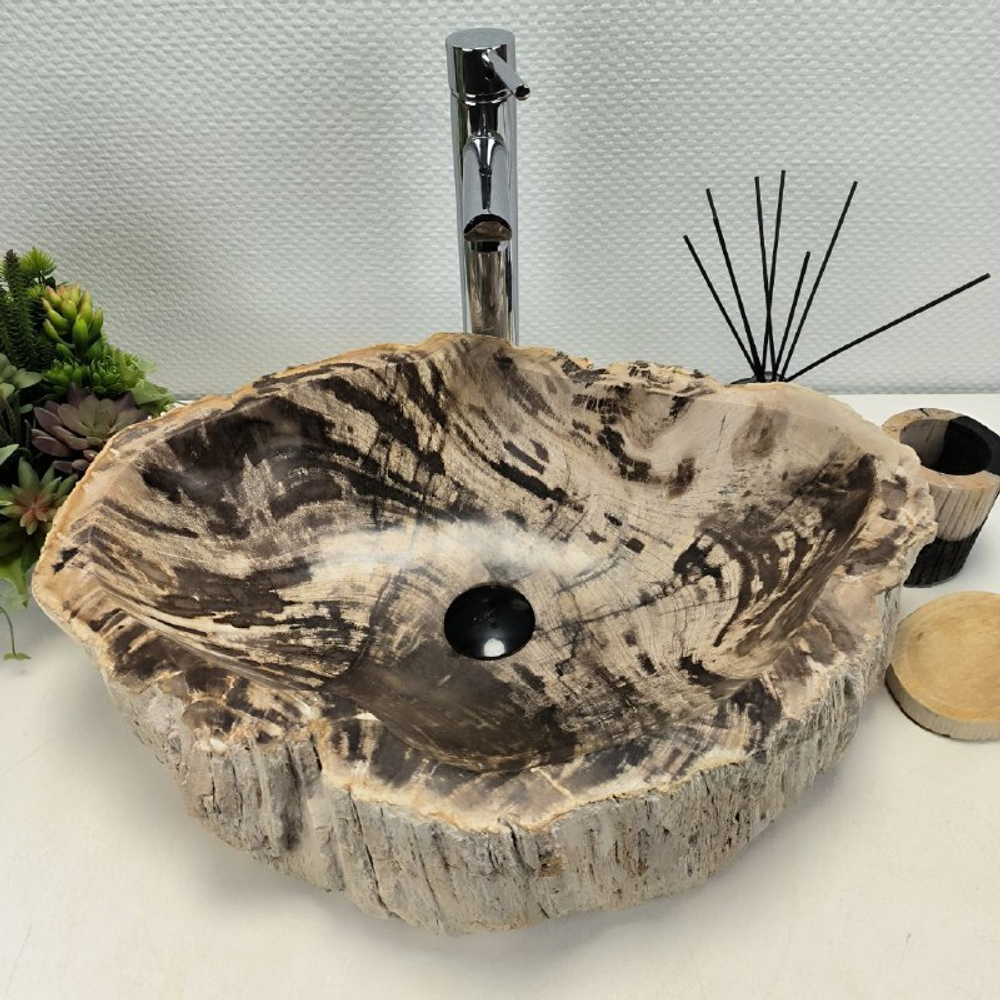 Раковина из окаменелого дерева OD-62159 56*42*15