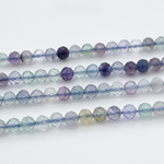 Флюорит граненый бусины, размер около 4,2 мм, цена за отрезок 19 см (1/2 нити)