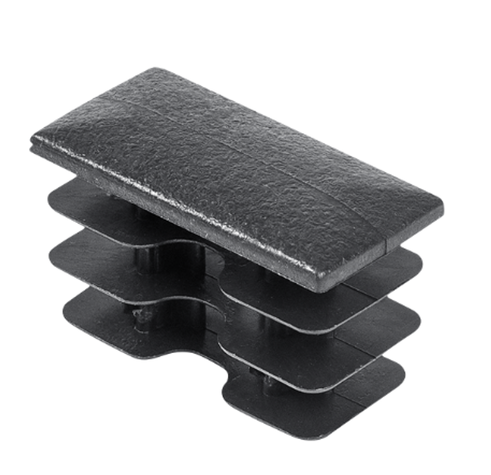 Заглушка для труб прямая 40*80 чёрная