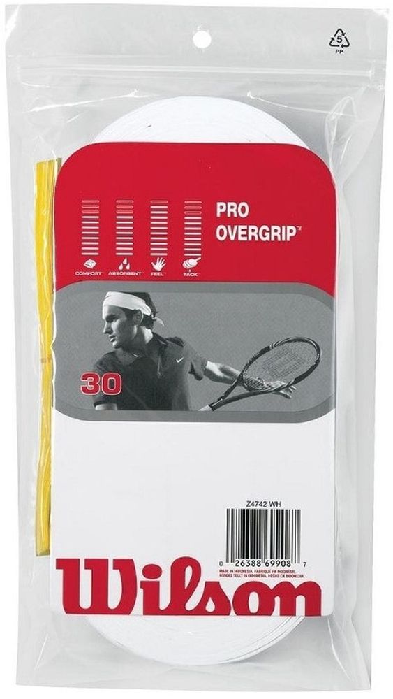 Теннисные намотки Wilson Pro Overgrip 30P - white