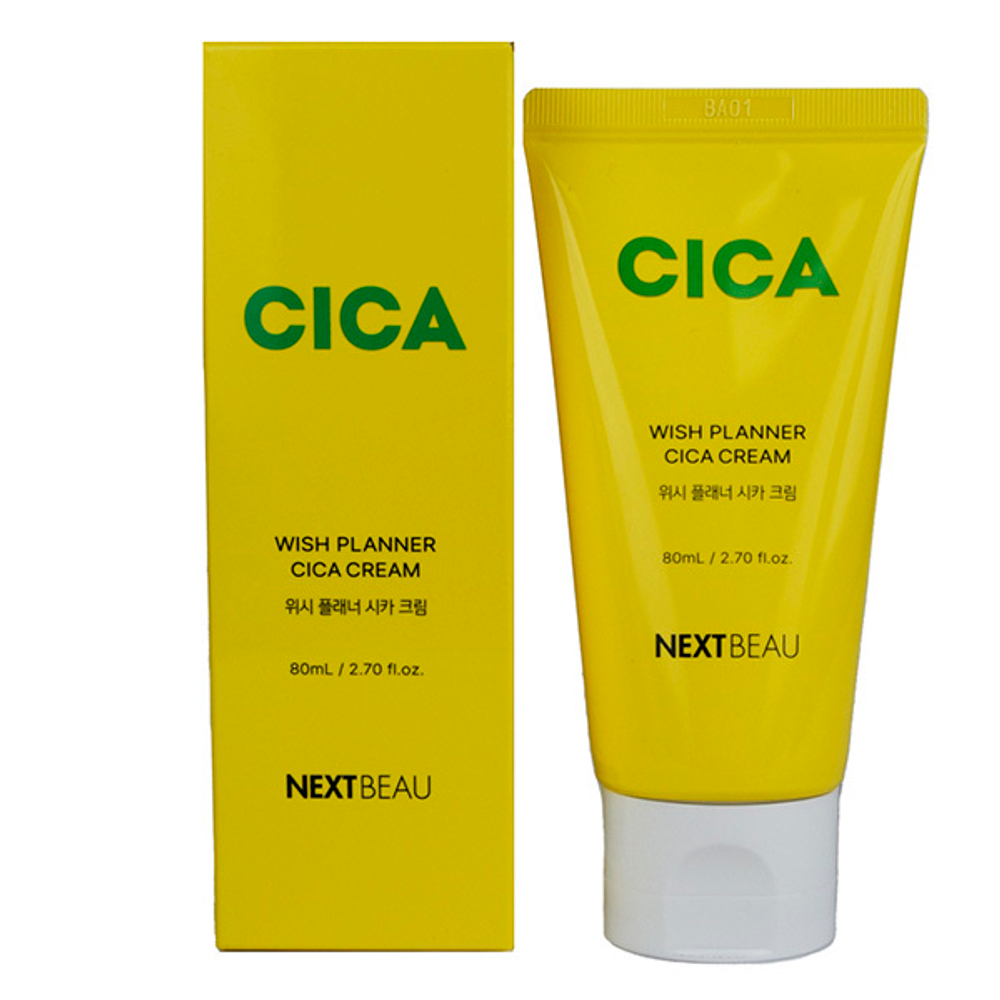Восстанавливающий крем с Центеллой Азиатской Nextbeau Wish Planner Cica Cream 80мл