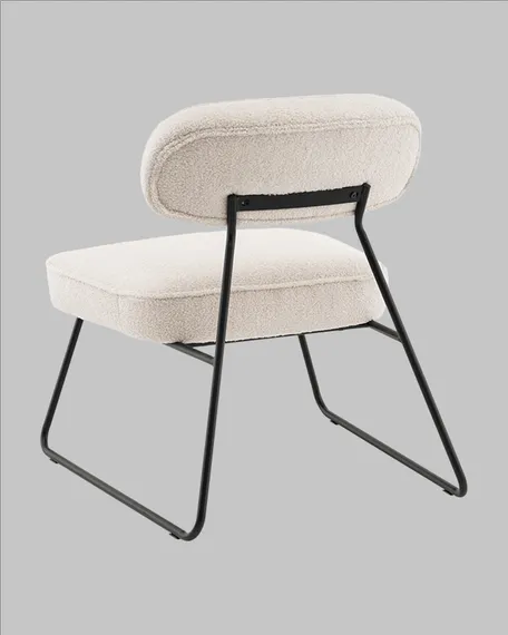 Лаунж-кресло Take, бежевое букле