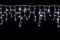 Светодиодная мерцающая бахрома 3*0.6 м., 220V, 100 холодных белых LED ламп, белый каучук, соединяемая, Winner Light (w.02.7W.100+)