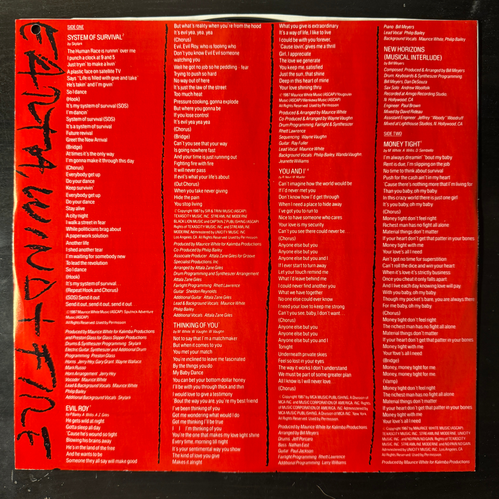 Earth, Wind & Fire ‎– Touch The World (США 1987г.)