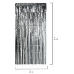 Дождик-занавес для праздника и фотозоны, длина 2 м, ширина 1 м, серебристый, ЗОЛОТАЯ СКАЗКА, 592049