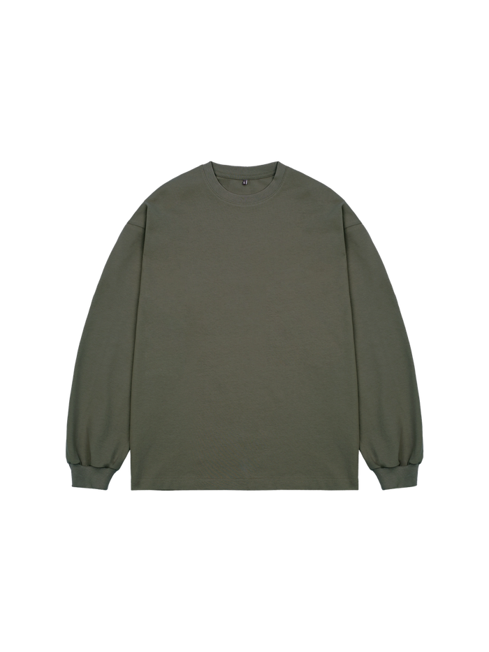 Лонгслив оверсайз (хаки) 230 г
