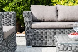 "Капучино" лаунж-зона из искусственного ротанга, цвет графит