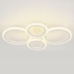 Светильник потолочный светодиодный ЭРА Модерн Ring CLL-1-59W 3K-6,5K RC WH с ДУ белый