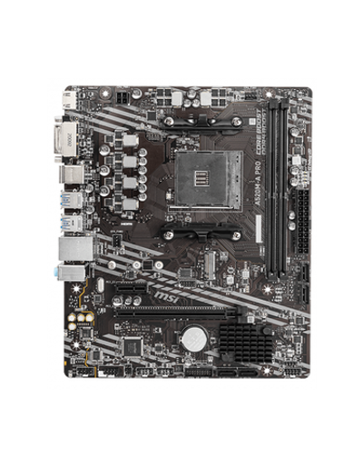 MSI A520M-A PRO Soc-AM4 AMD A520 2xDDR4 mATX AC`97 8ch(7.1) GbLAN RAID+DVI+HDMI