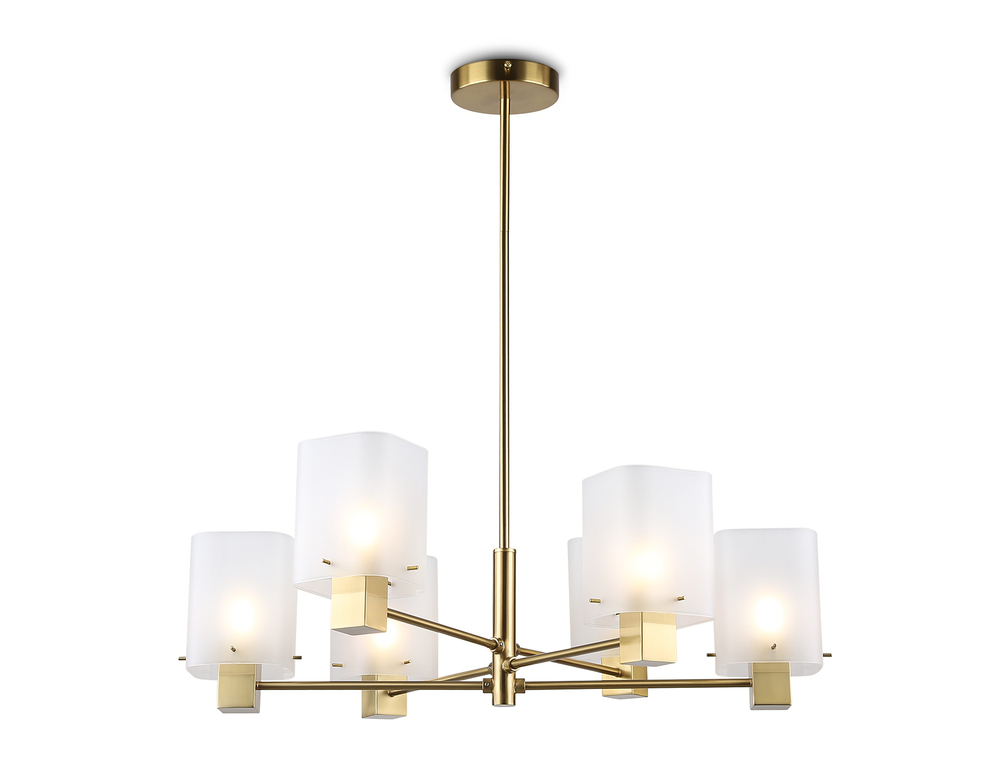 Светильник подвесной LH57031/6 BS/SM латунь/дымчатый E14/6 max 40W D690*690