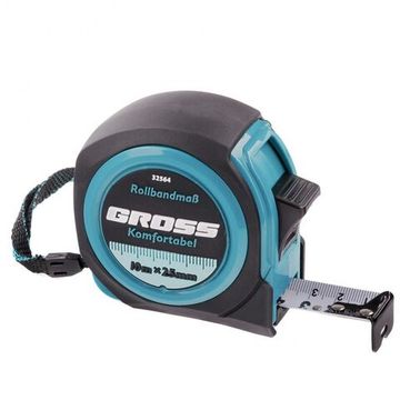 Рулетка Komfortabel, 10 м х 25 мм, обрезиненный корпус Gross 32564