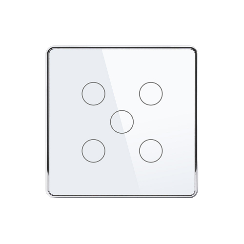 Сенсорный выключатель Zigbee 5CH беспроводной SS5 (на аккумуляторах, белый)