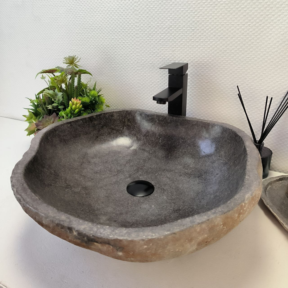 Раковина из речного камня RS-63374 (53*50*15) 0123