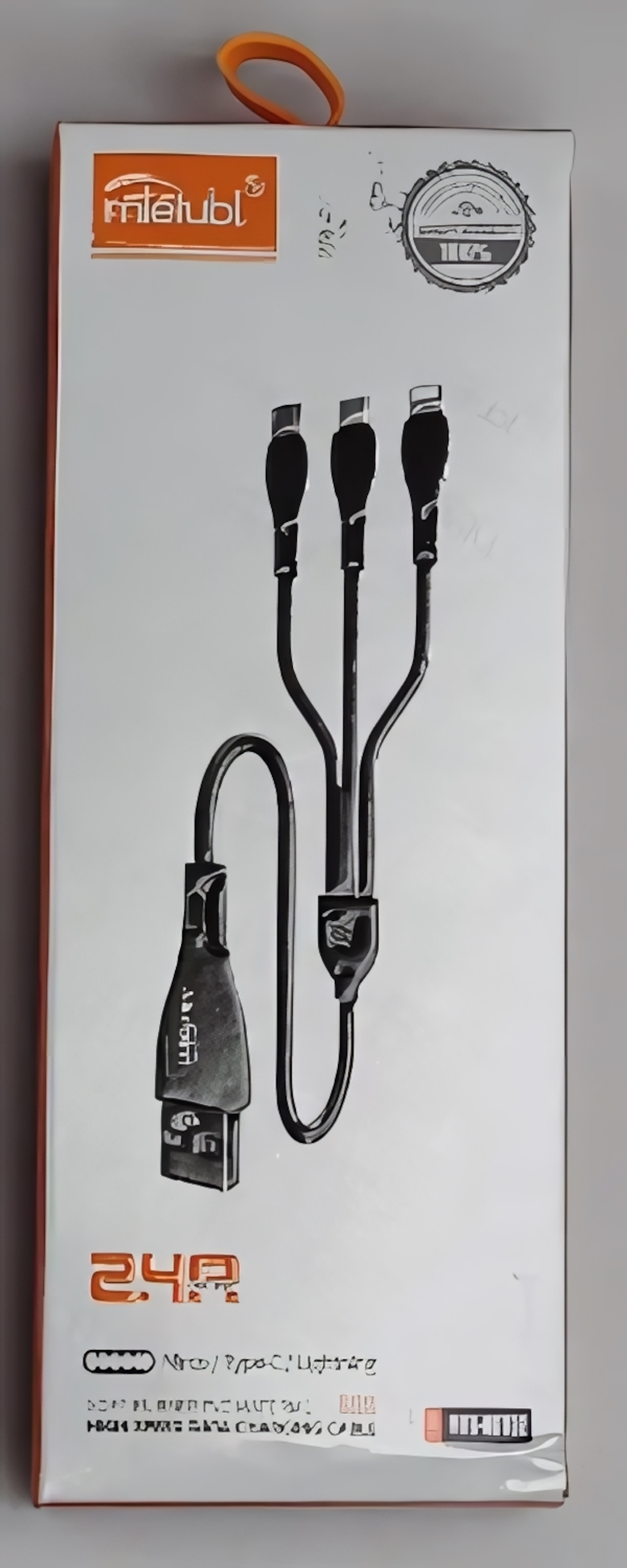 Кабель Mietubl MTB-DCUF03 USB-Lightning 3A 1м Braided Black