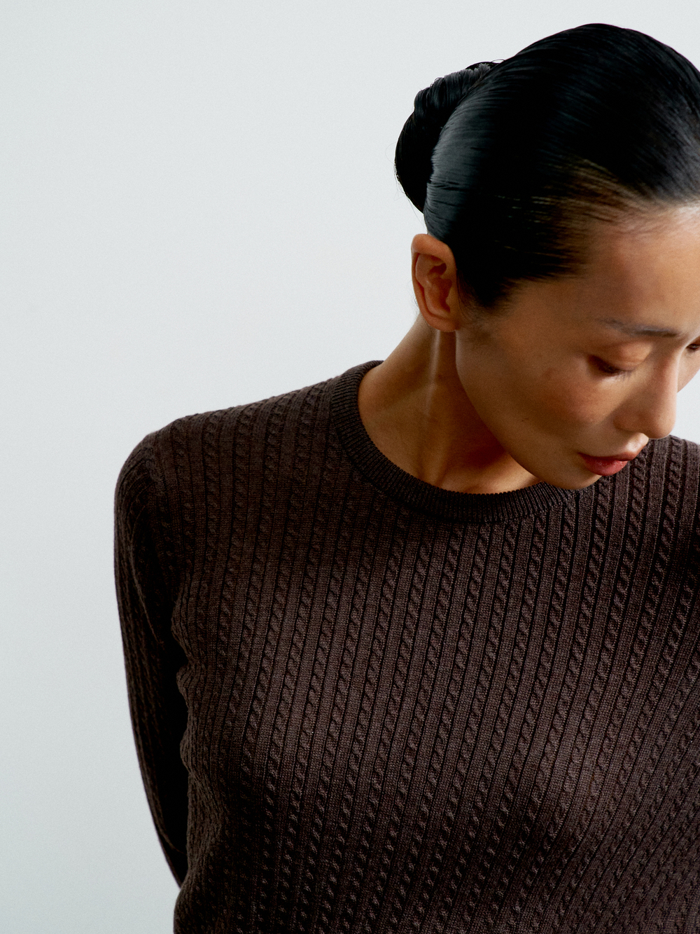 Джемпер SHANTY с длинным рукавом, шоколадный