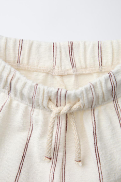 ZARA БРЮКИ В ПОЛОСКУ, ЭКРЮ