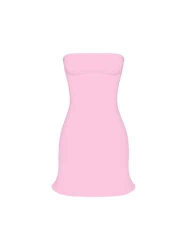 pink bandeau dress