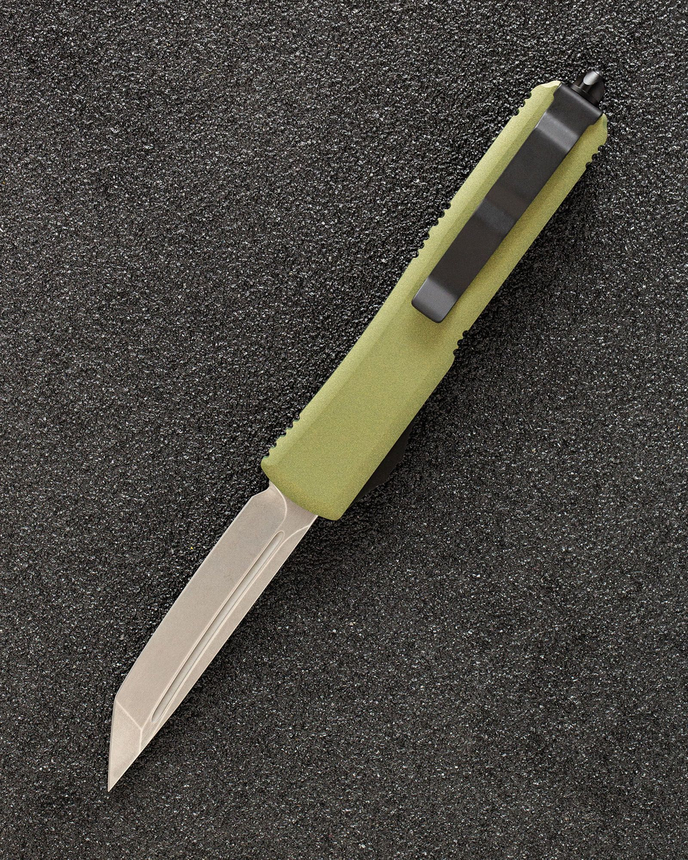 Автоматический складной нож SteelBro Ultratech T/E Tanto Cerakote Crocodile VG-10 123-10CROCS (зеленый-металик)
