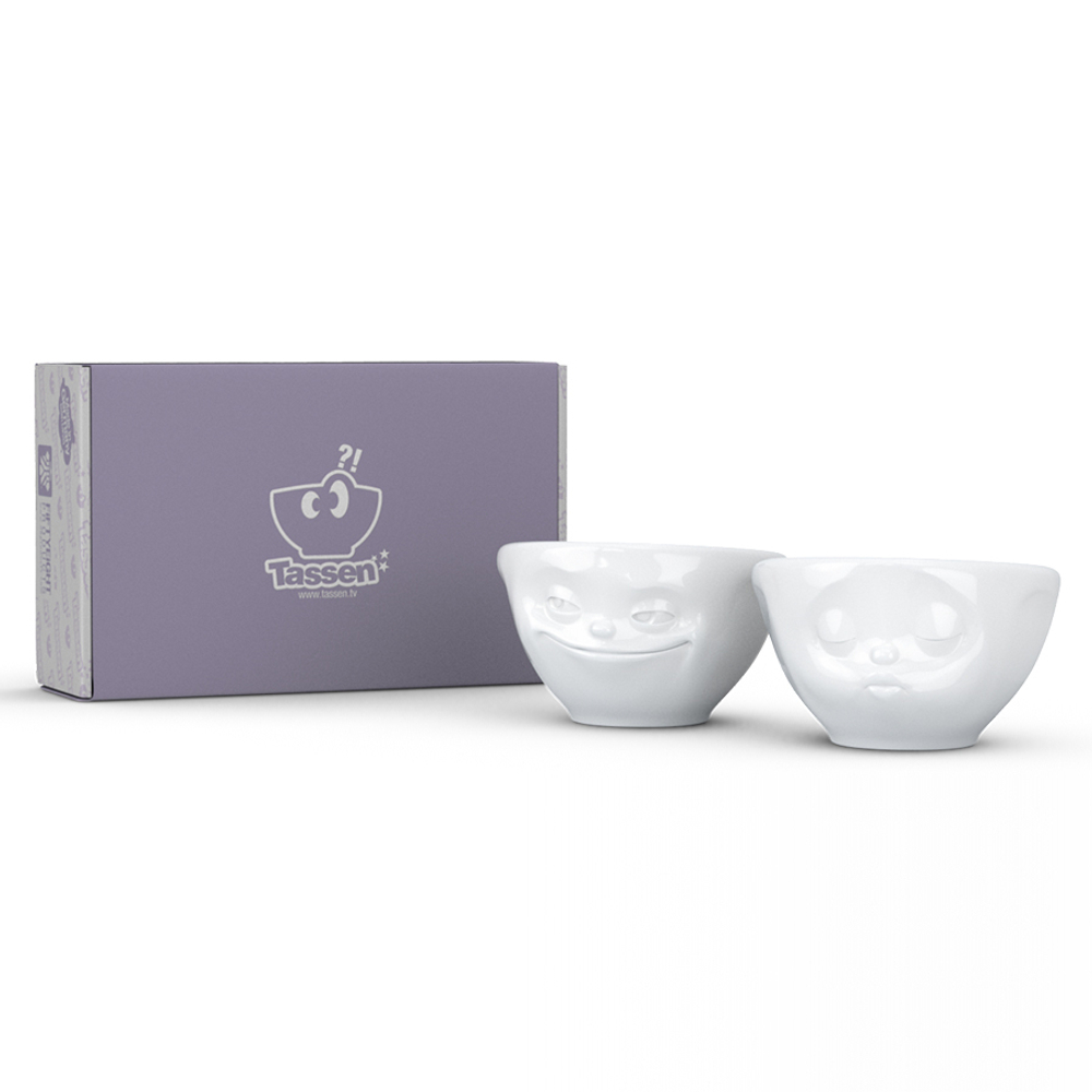 Набор чаш tassen, grinning & kissing, 100 мл, белый, 2 шт.