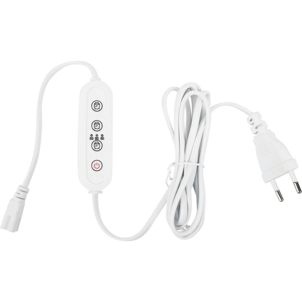 UST-E33 WHITE 2M Таймер с вилкой и разъемом L.N.G для фито светильника. 220В. 150Вт. Провод 2 метра. ТМ Uniel