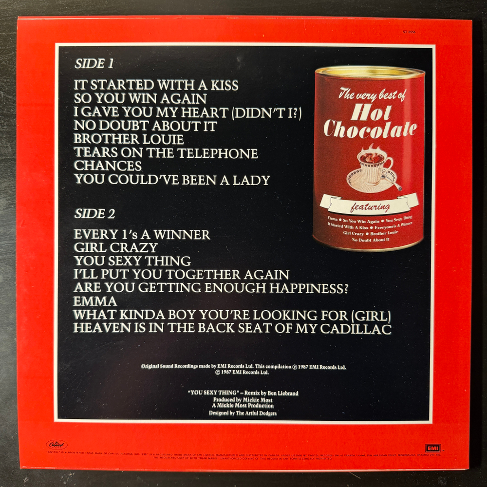 Hot Chocolate ‎– The Very Best Of Hot Chocolate (Канада 1987г.)