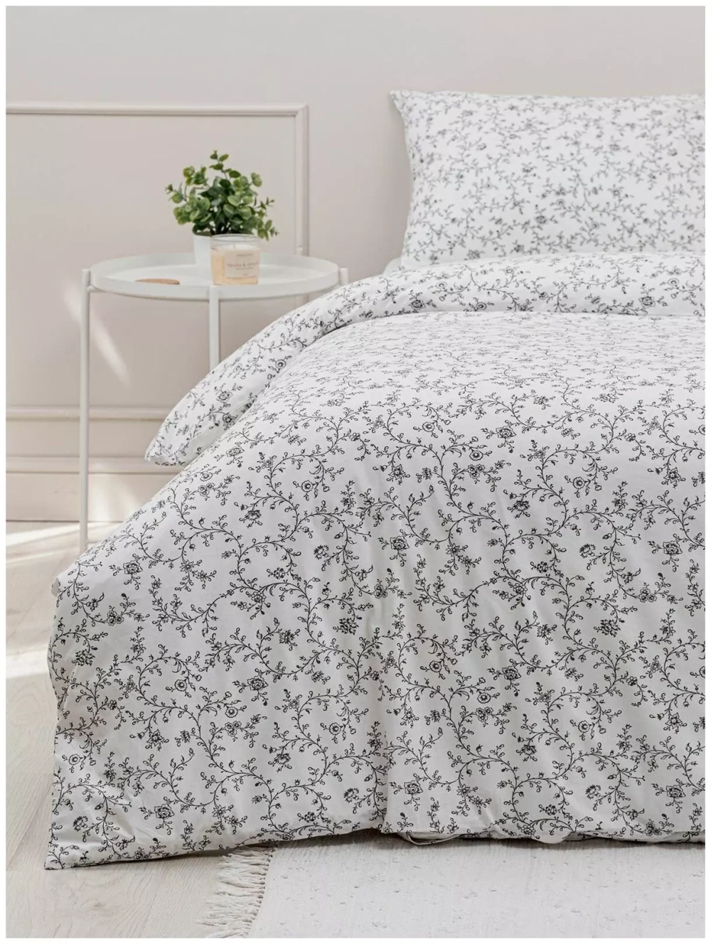 YERRNA КБП Белый с рисунком Под 200*200/нав 50*70 2шт Перкаль