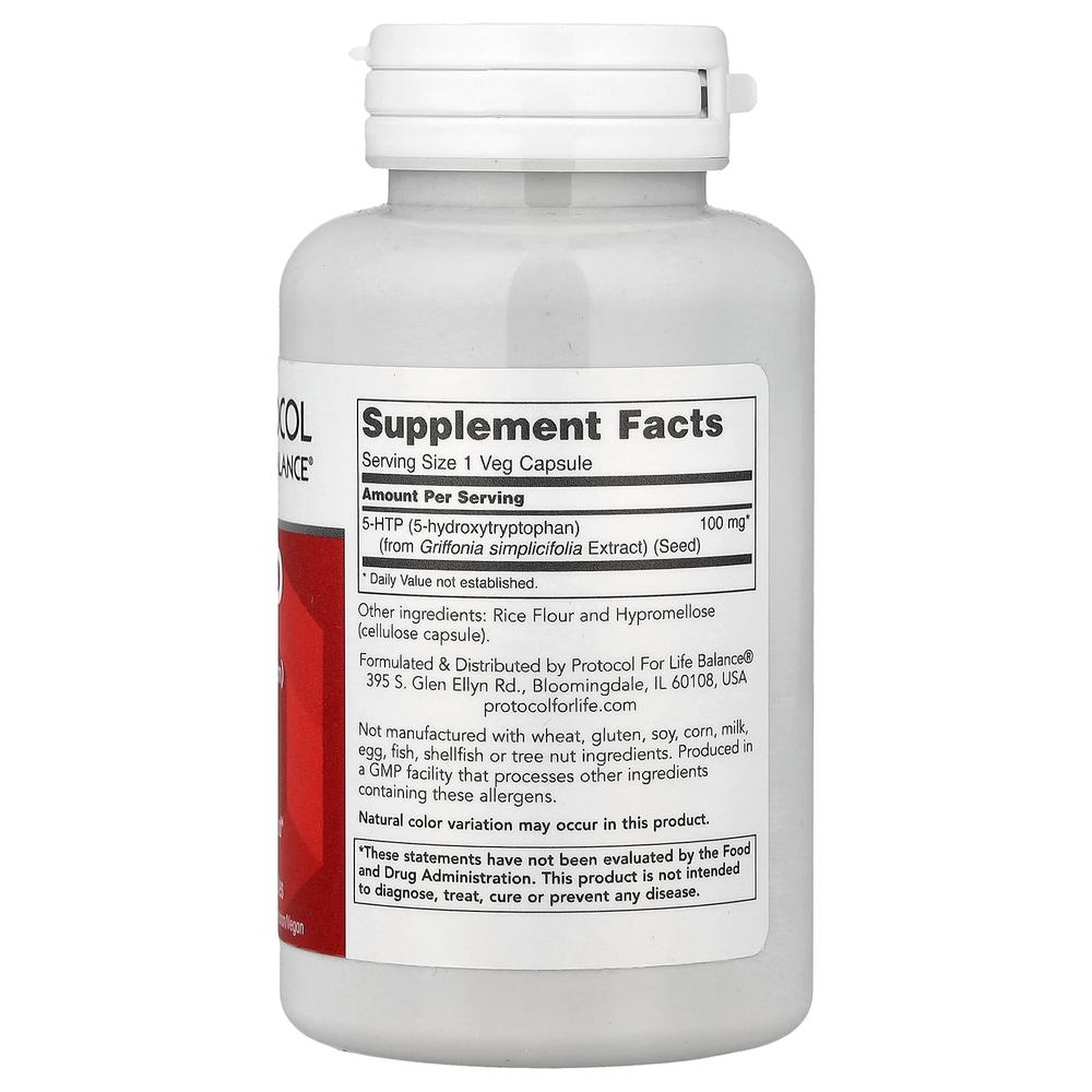 Protocol for Life Balance, 5-HTP, 100 мг, 90 растительных капсул