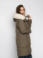 Куртка зимняя удлиненная с капюшоном