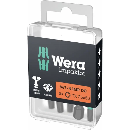 Биты ударные TORX 30 x 50 мм WERA 05057666001