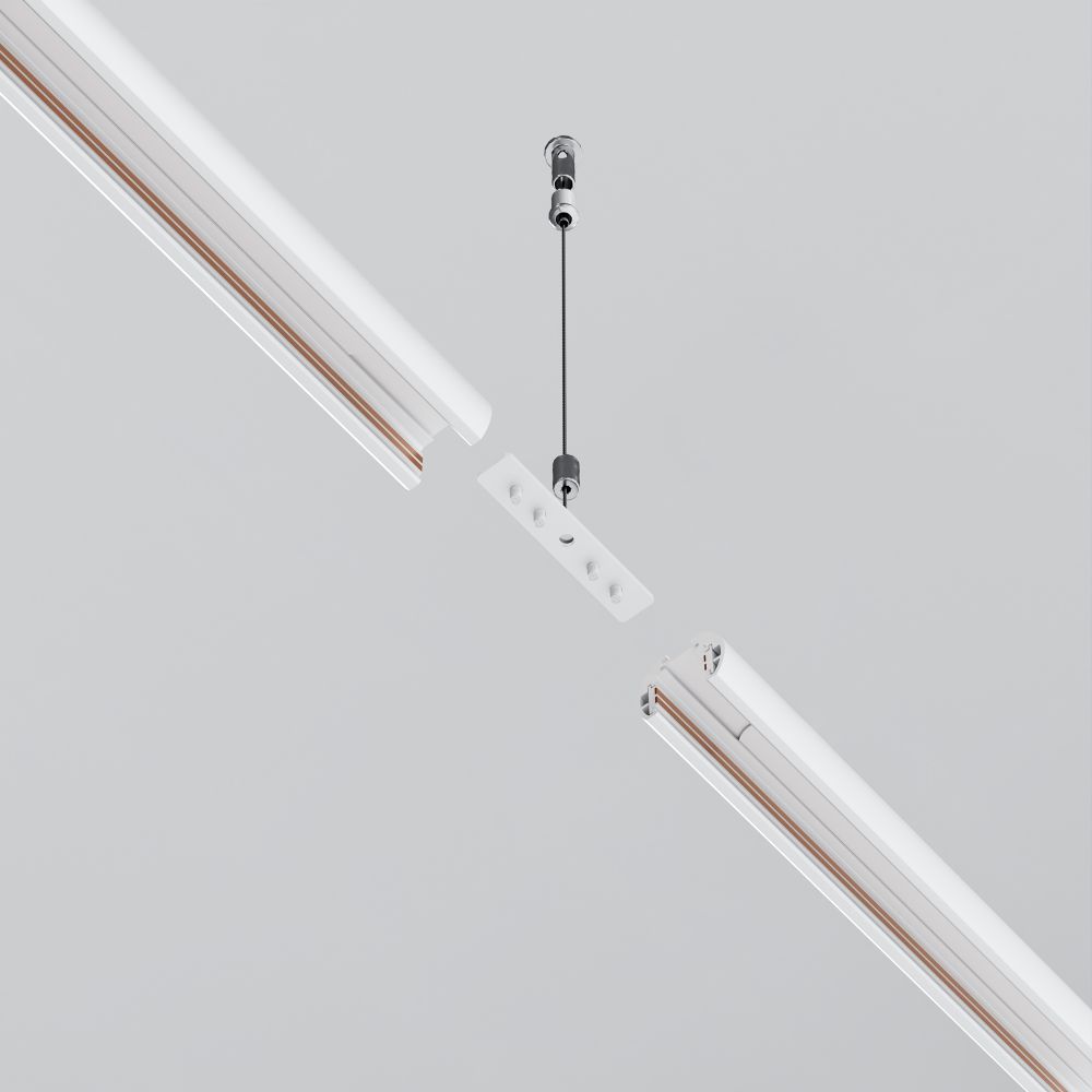 Коннектор прямой для круглого низкопрофильного шинопровода Maytoni Exility TRAM034CI-R-41W