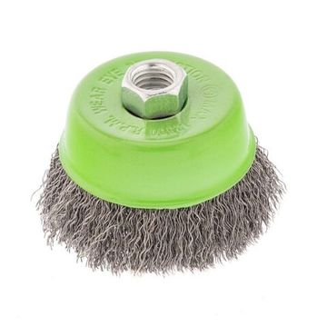 Щетка для УШМ, 75 мм, М14, "чашка", витая проволока Сибртех 746047