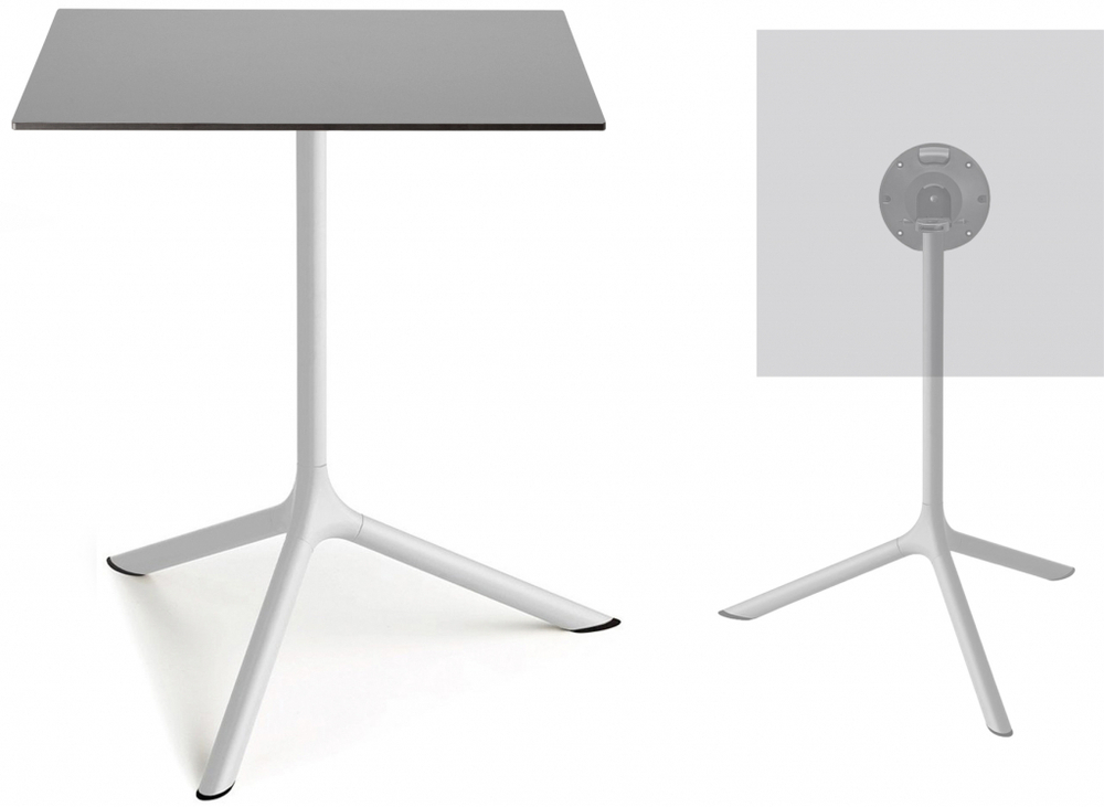 Стол ламинированный обеденный складной Scab Design Tripe Maxi Folding, белый, светло-серый