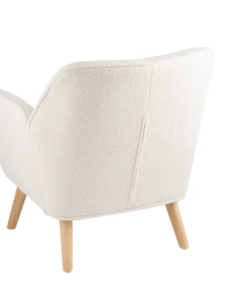Кресло Richie, белая обивка тедди
