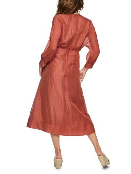 Marc Cain Платье из смеси льна и шелка