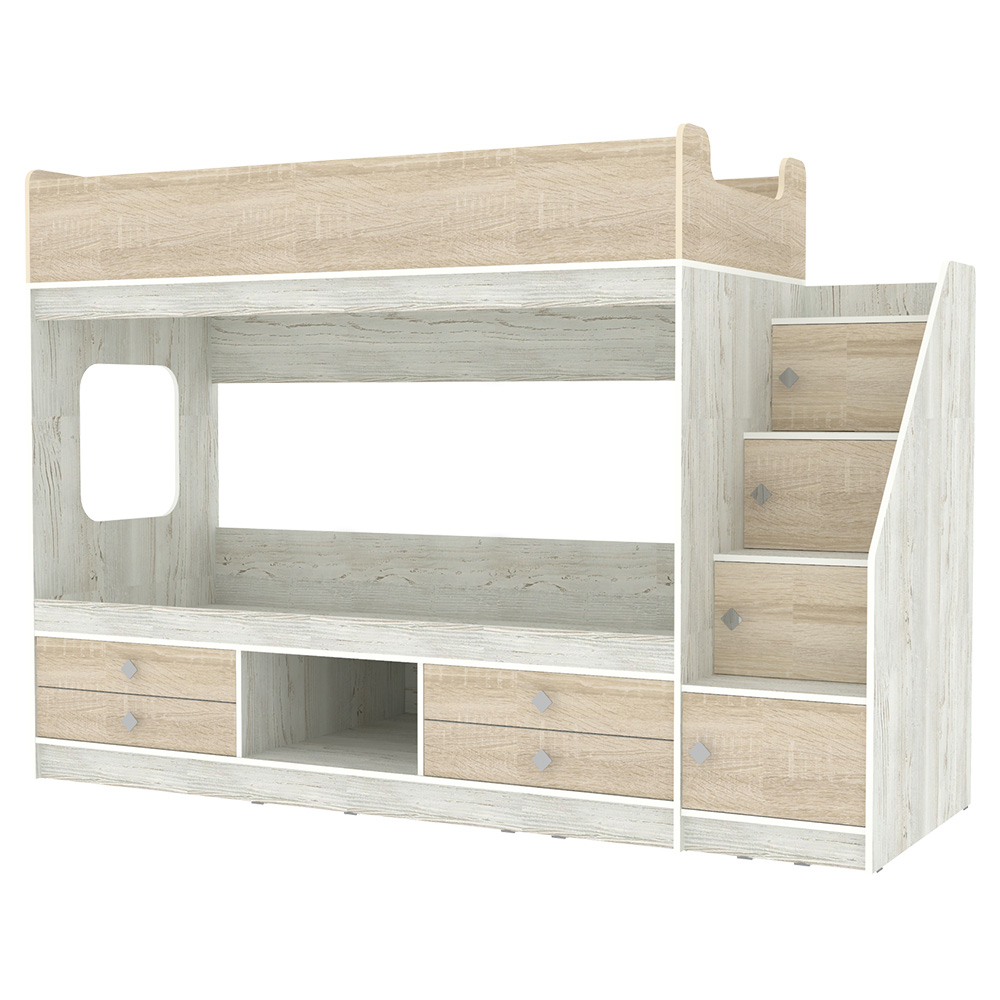 Двухъярусная кровать КарИВи Л-Д606.3 75х190 Винтерберг Дуб Сонома