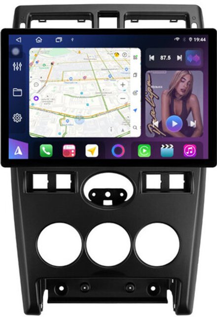 Магнитола для Lada Priora 2007-2013 (рамка черная) - FarCar BX877 монитор 13" 2K QLED на Android 13, TS10, 6+128, CarPlay, 4G SIM-слот