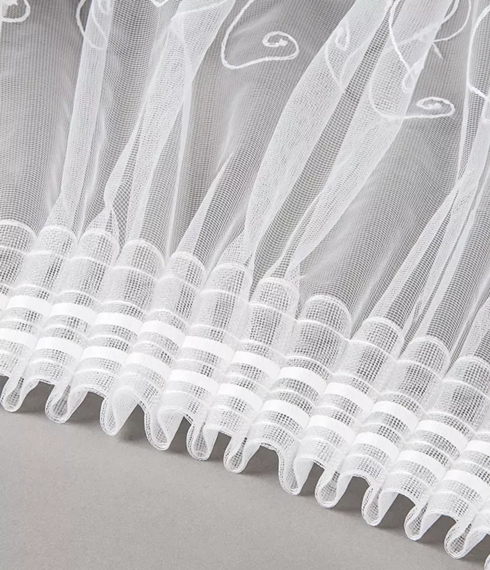 Тюль Legrand Флёр снежно-белый с фигурным краем