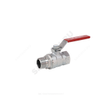 Кран шаровой латунь хром R254DL Ду 50 Ру42 ВР/НР рычаг красный Giacomini R254LX008