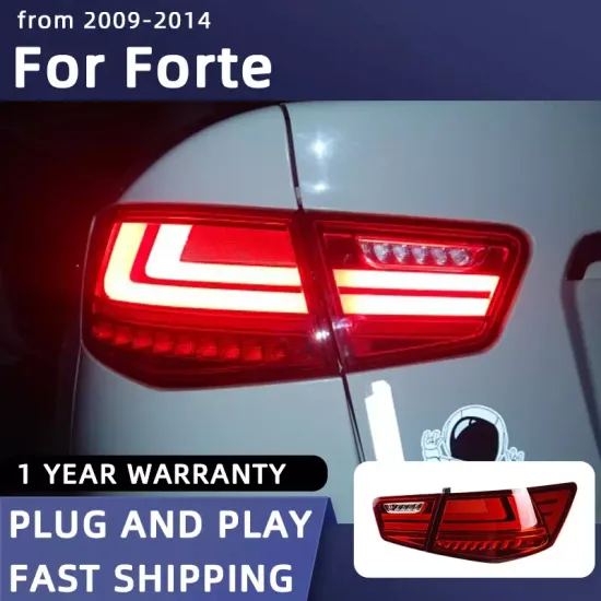 Задние фонари Киа Церато 2009-2013 V5 type ТЕМНО КРАСНЫЕ