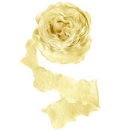 Лента тканевая (4 см*9,14 м) Нежная волна Нежно-желтый