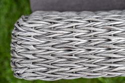 "Капучино" кресло из искусственного ротанга (гиацинт), цвет серый