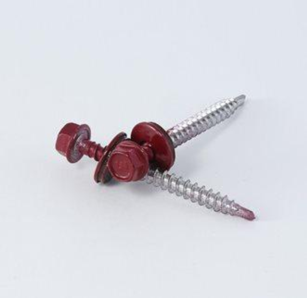 Саморез кровельный RALL 3005 вишневый 5,5х19 (120шт)