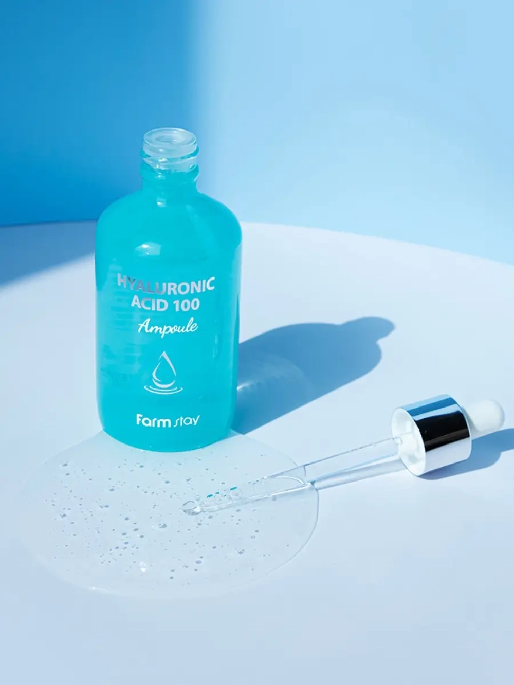 FARMSTAY - СЫВОРОТКА ДЛЯ ЛИЦА С ГИАЛУРОНОВОЙ КИСЛОТОЙ HYALURONIC ACID 100 AMPOULE, 100 ML