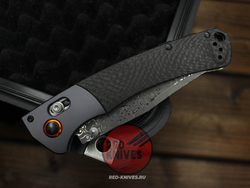 Нож Benchmade Crooked River Carbon A+++ GRAY Damascus