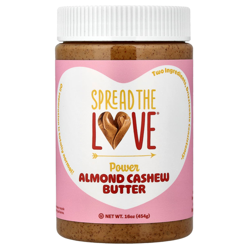 Spread The Love, Power Butter, миндальное масло с кешью, 454 г (16 унций)