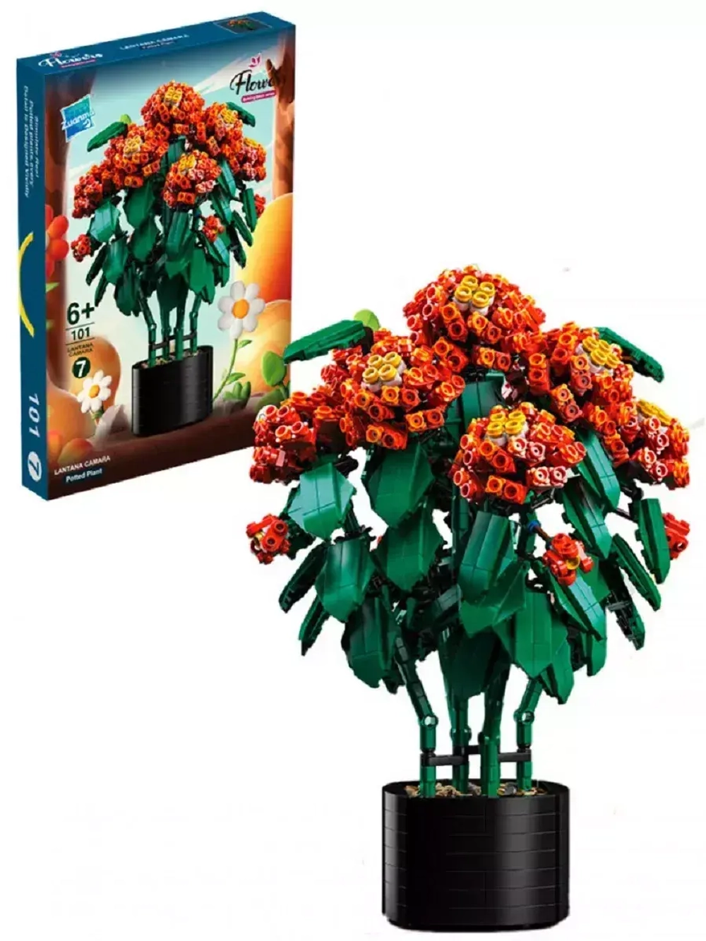 Конструктор Тропический букет Лантана сводчатая 1614 деталей