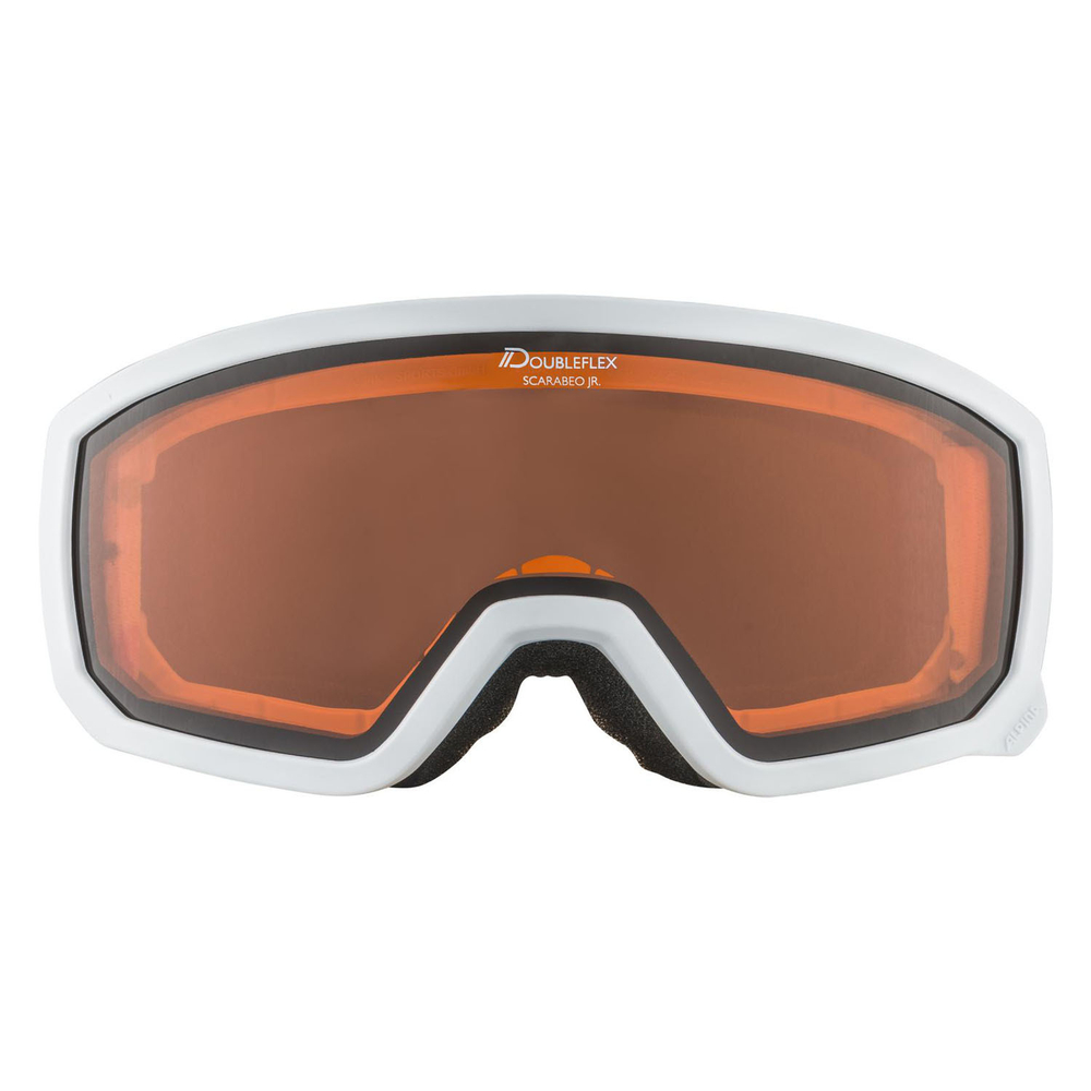 Очки горнолыжные ALPINA Scarabeo Jr. White Matt/Orange S2 (б/р)