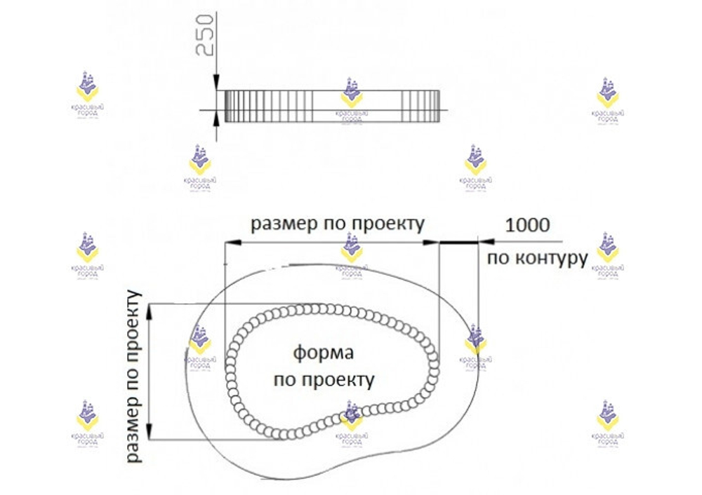 Песочница «Эко жизнь» на круглых столбах (за 1 п. метр)