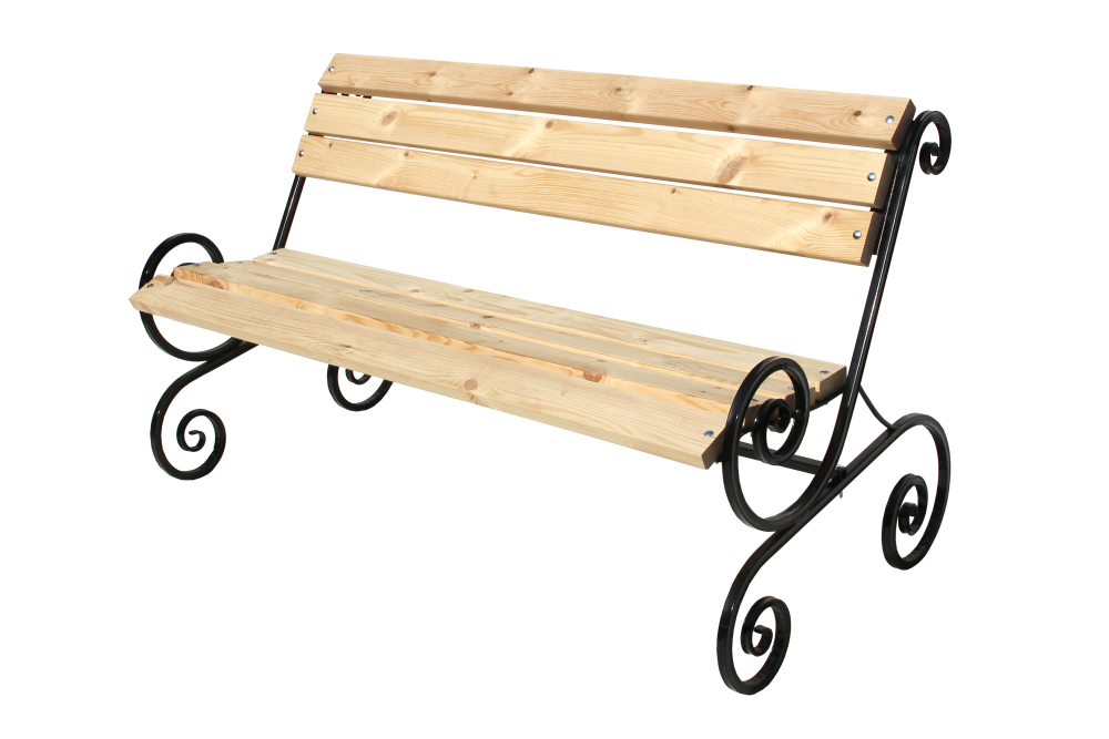 Лавочка садовая Garden Story Завиток 1,5м 1уп(доски + стойки)
