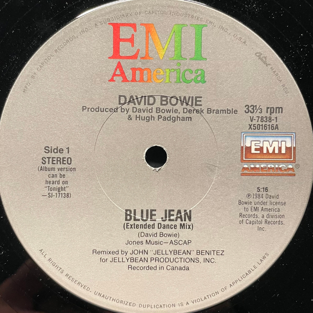 David Bowie ‎– Blue Jean (США 1984г.) EP